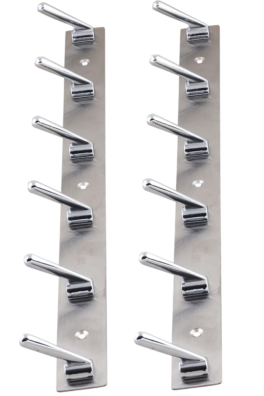 HingeMinds Wall Hanger for Clothes, Door Mounted Cloth Hooks, Bathroom Towel Holder/Hangers Hook Rail for Hanging Coat, Shirt, Dress, Towels, Robe - Strong Stainless Steel,16 Inch (6 Pin, Pack of 2). (B0CHWJXZ8R) Amazon Price History, Amazon Price Tracker