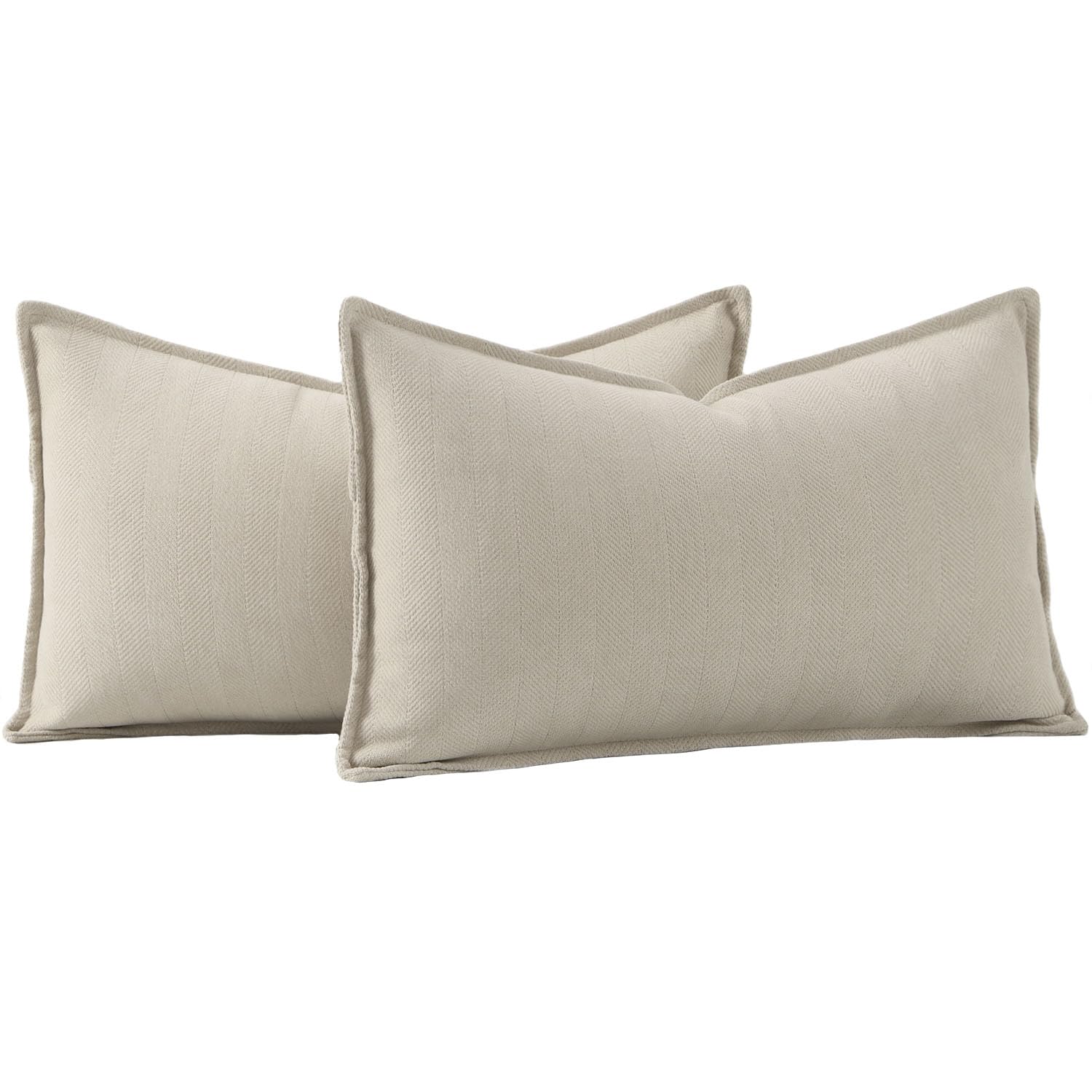 Madizz Textured Chenille Cushion Covers Set of 2 Super Soft Decorative Throw Pillow Covers Boho Pillowcases Modern Home Decor for Sofa Bedroom 16x16 inch