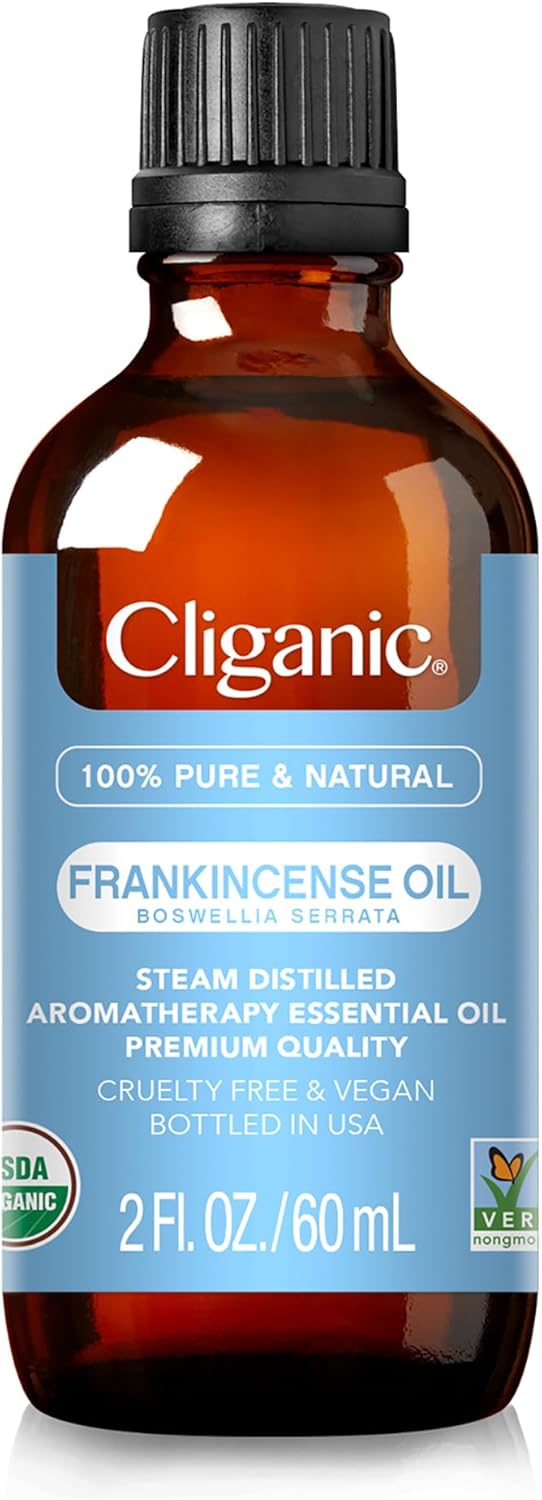 Cliganic Organic Frankincense Essential Oil - 100% Pure Natural for Aromatherapy Diffuser | Non-GMO Verified (Packaging May Vary) - Image 4