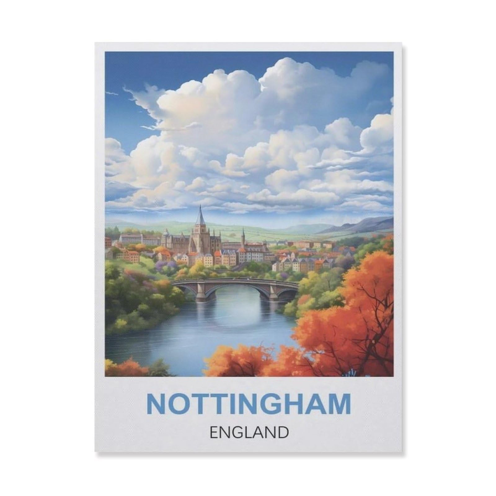 Funny Metal Tin Signs，Nottingham England(15x30cm）