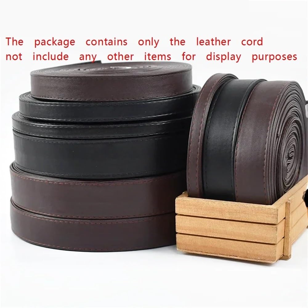 pasek skórzany z wzorem liczi, Sznurek skórzany PU do toreb DIY, kolor czarny, 10-30 mm, 5 metrów(Black,25mm)