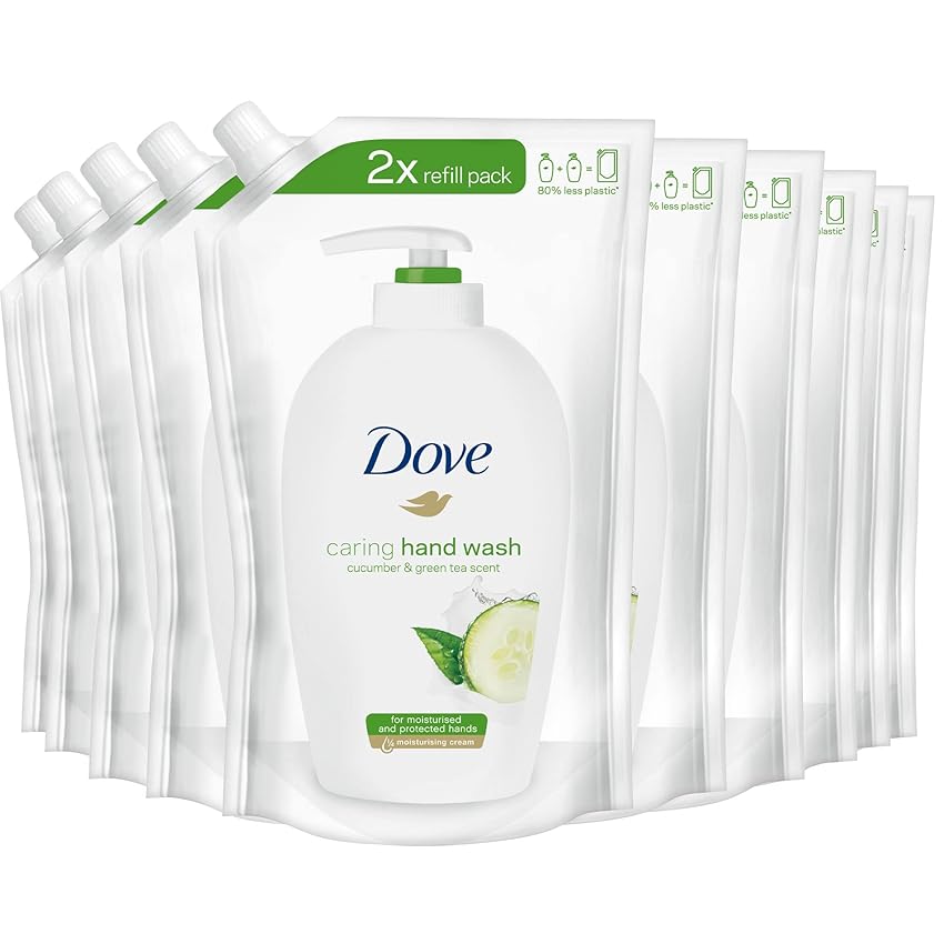 Immagine del prodotto Dove Detergente Cremoso Cetriolo & Tè Verde Ricarica 10 x 500 ml (Confezione da 10)