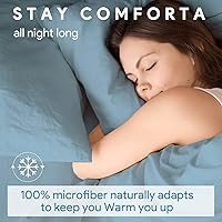 Vista 308 de HENGWEITEXT 18 Inch Cal King Sheets Deep Pocket,4 Piece Sheet Set Breathable and Cooling,Microfiber Sheet Set Deep Pocket,Wrinkle Free Shrinkage &