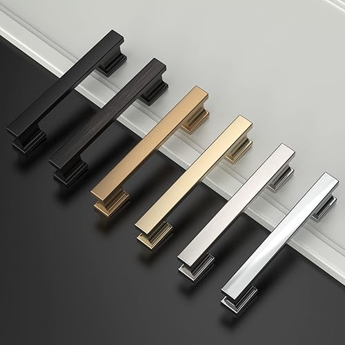 Miniatura 5 de Asidrama Paquete de 10 manijas para gabinete de cocina color negro mate de 3.75 pulgadas, tiradores para gabinete, accesorios para gabinetes de