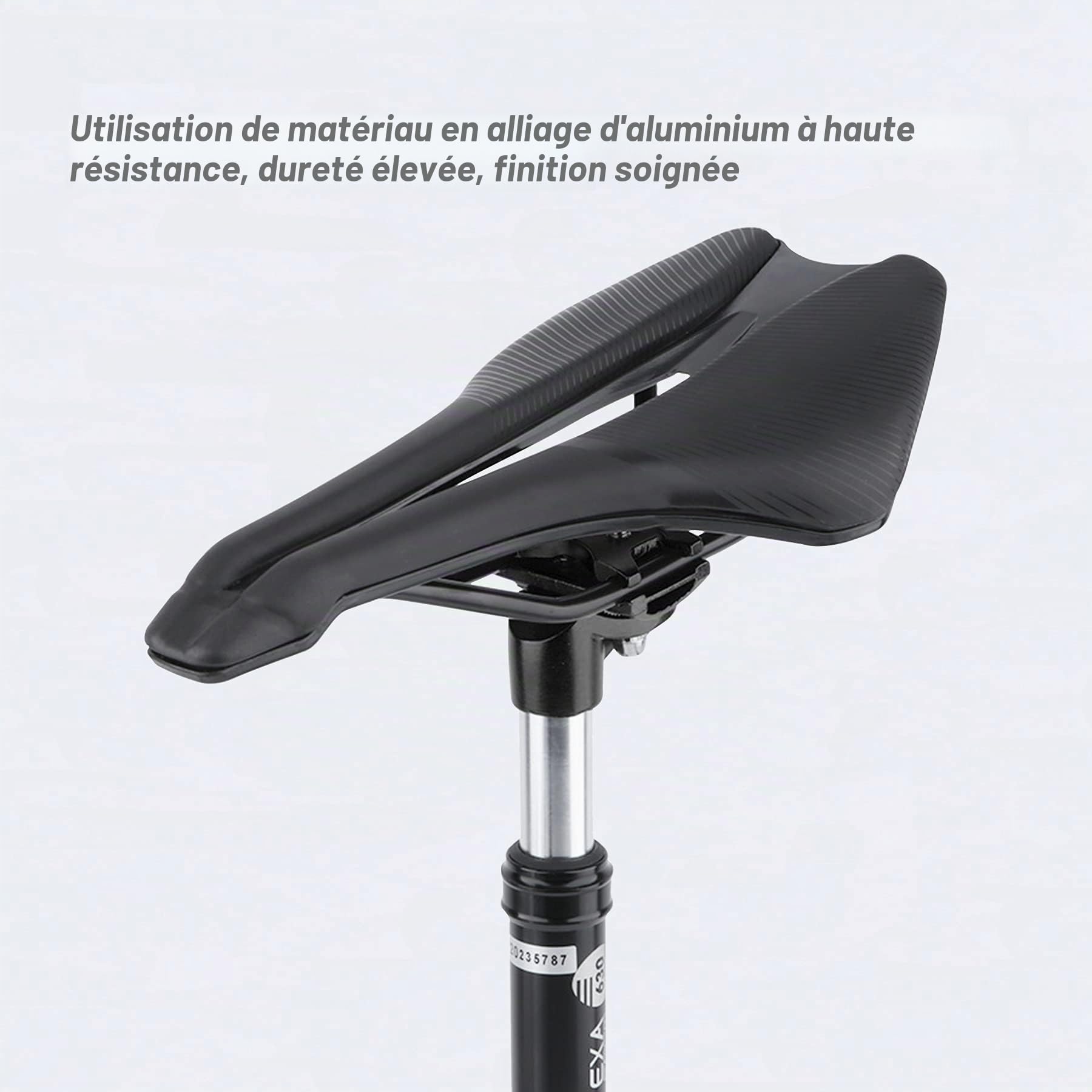 Tube de Selle Amortisseur à Ressort, diamètre 27,2/30,9/31,6 mm/Tube de Selle Aluminium Amortisseur, Longueur 350 mm/Tube de Selle vélo avec Amortisseur