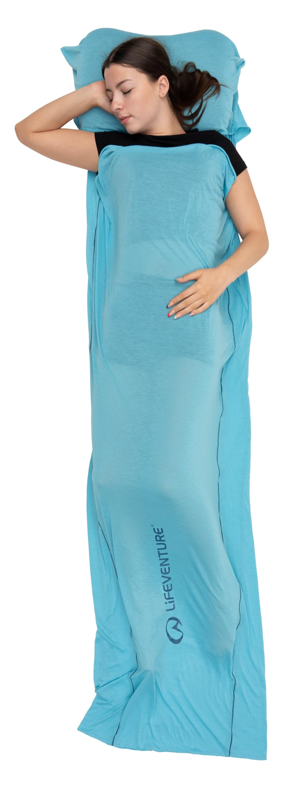 Lifeventure Coolmax Sacco a pelo per viaggi tropicali, leggero e traspirante, trattato con tecnologia Polygiene e protezione dagli insetti, forma rettangolare