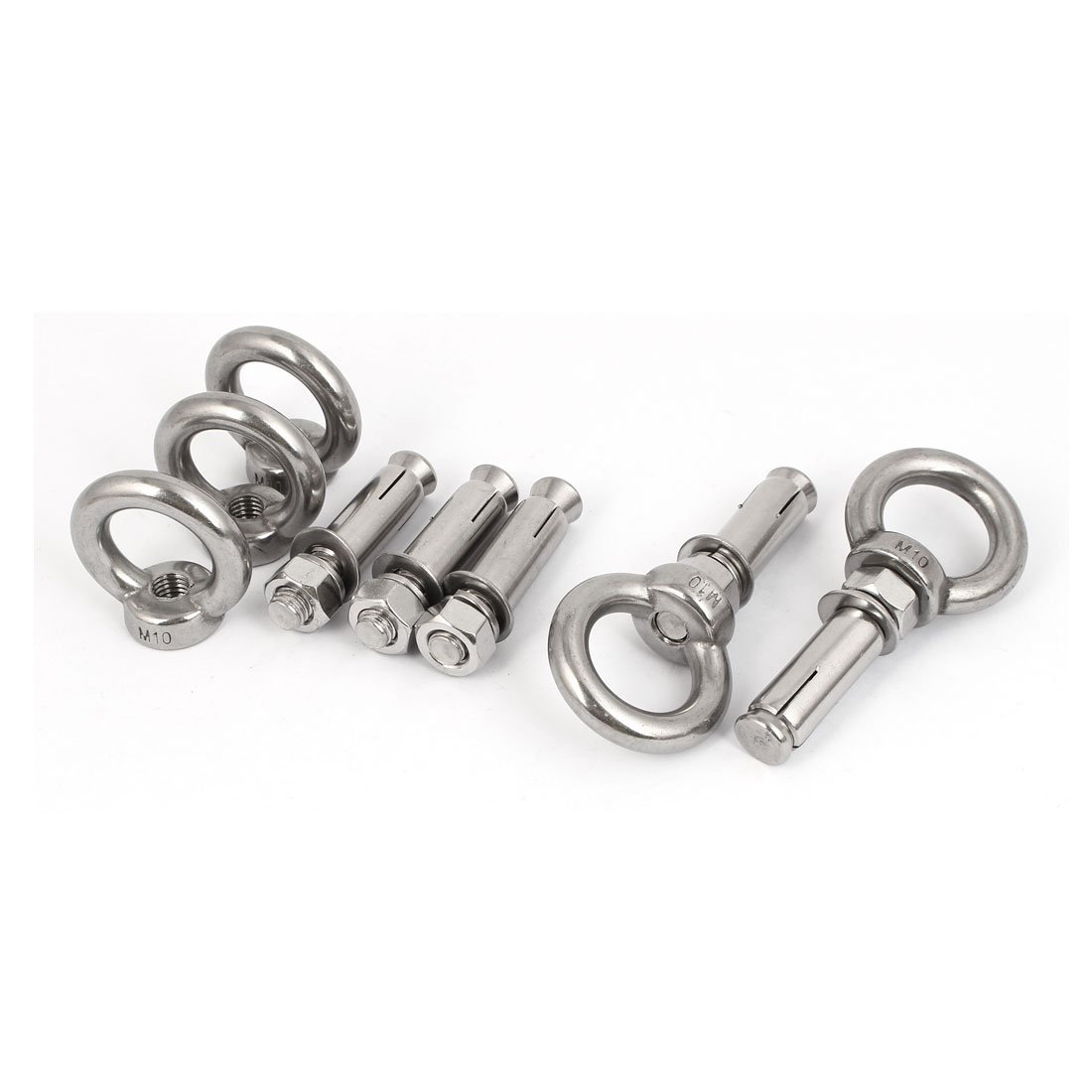 Aexit M10x60mm Wall 304 Stainless Steel Expansion Screws Closed Hook Anchor Bolts 5pcs (570dbb2233c797e800e723a63c7f3e85)