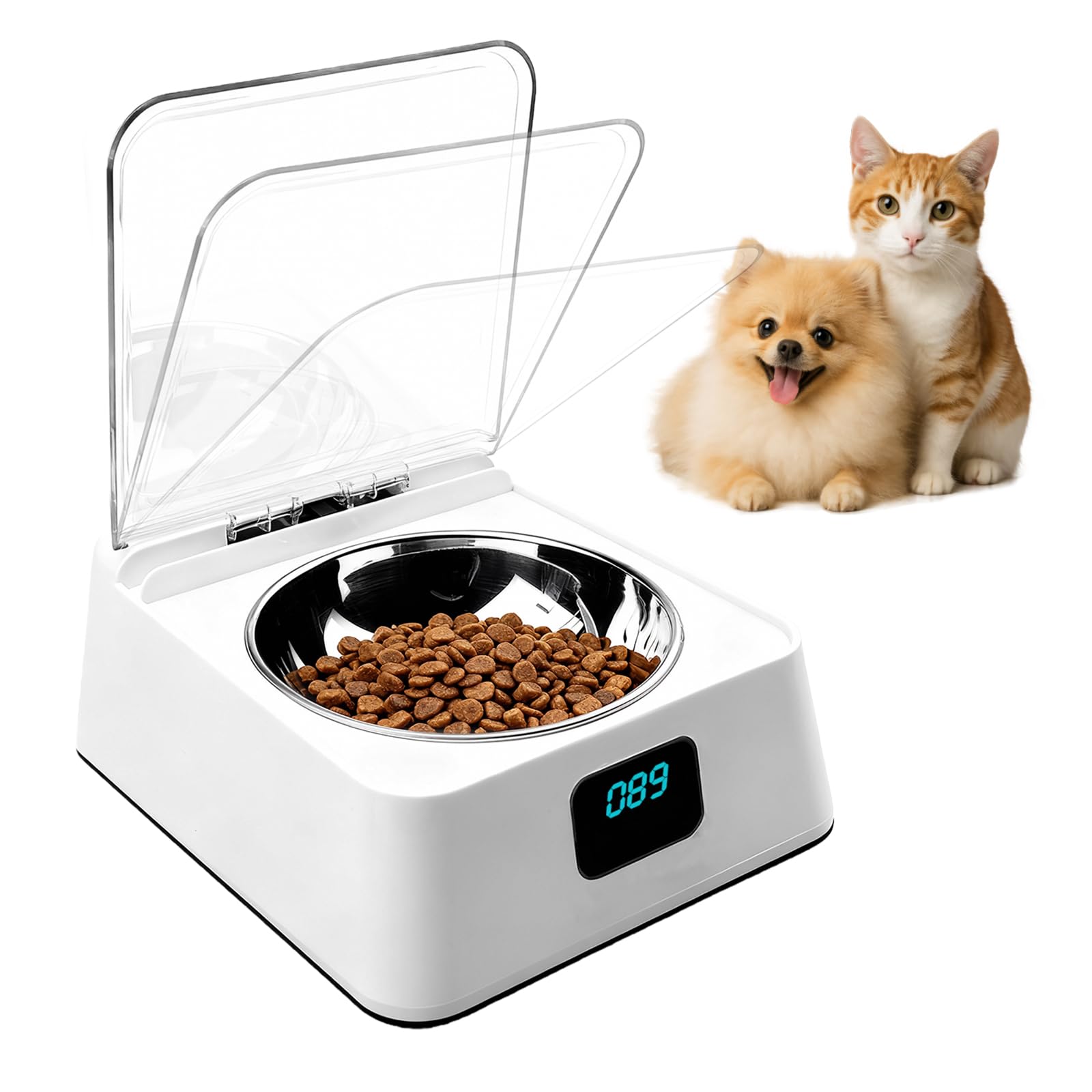 Futterautomat Katze Nassfutter 350 ml – Katzenfutter Automat mit Infrarot Sensor, Leiser Futterspender Katze, Nassfutterautomat für Katzen & Kleine Hunde, Automatic Cat Feeder USB Aufladbar
