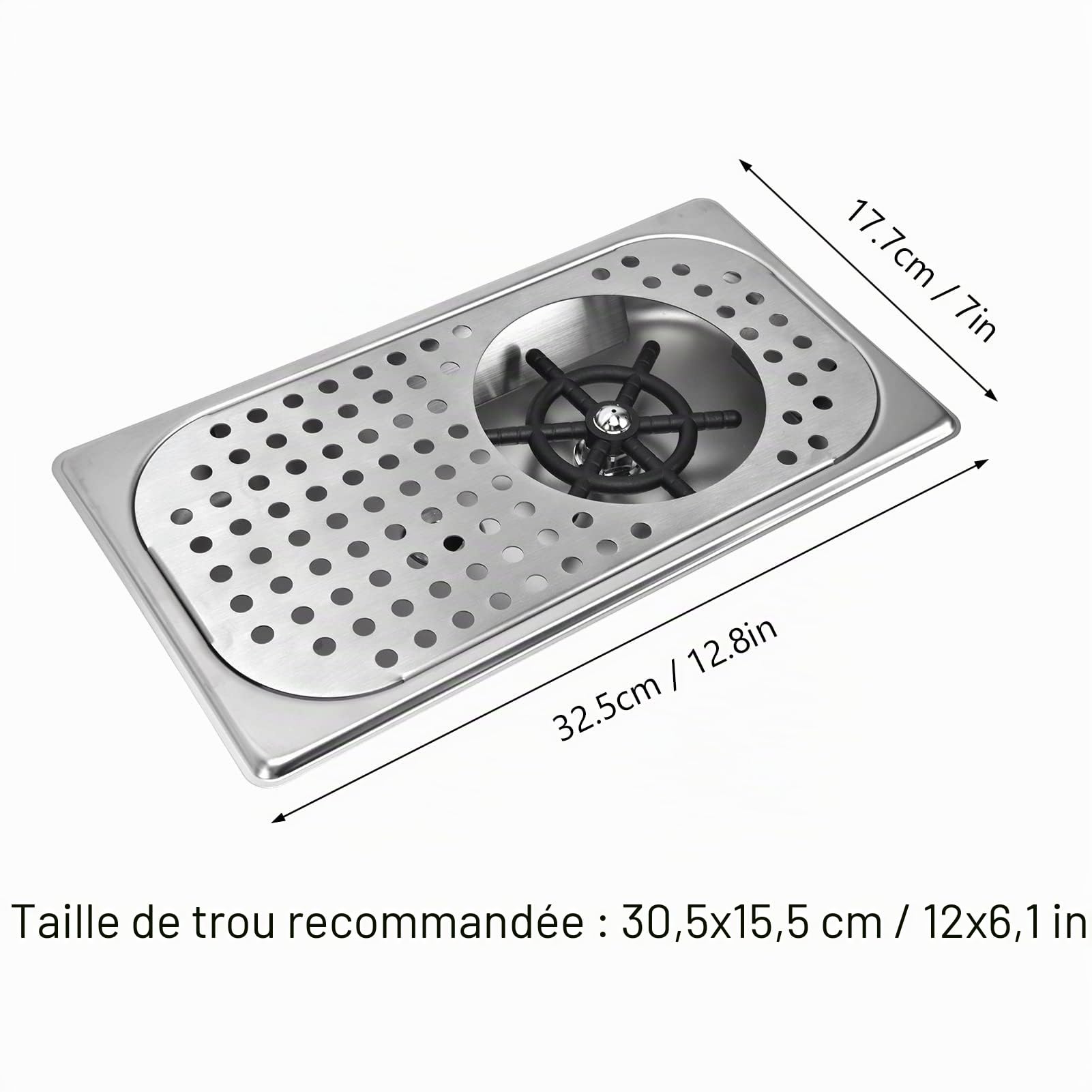 Lave-gobelets, Lave-gobelets Automatique pour évier, Rinceur de Verre de Barre en Acier Inoxydable pour évier, Lave-verre pour évier de Cuisine, Rinceur de Pulvérisateur de Lave-gobelets(#2)