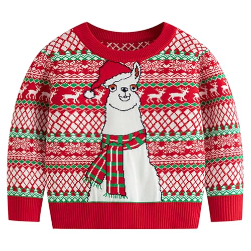 Knemksplanet Ugly Christmas Sweater for Toddler Baby Boys Girls Knit Sweater Kids Pullover Sweater Shirt Winter Warm Coat