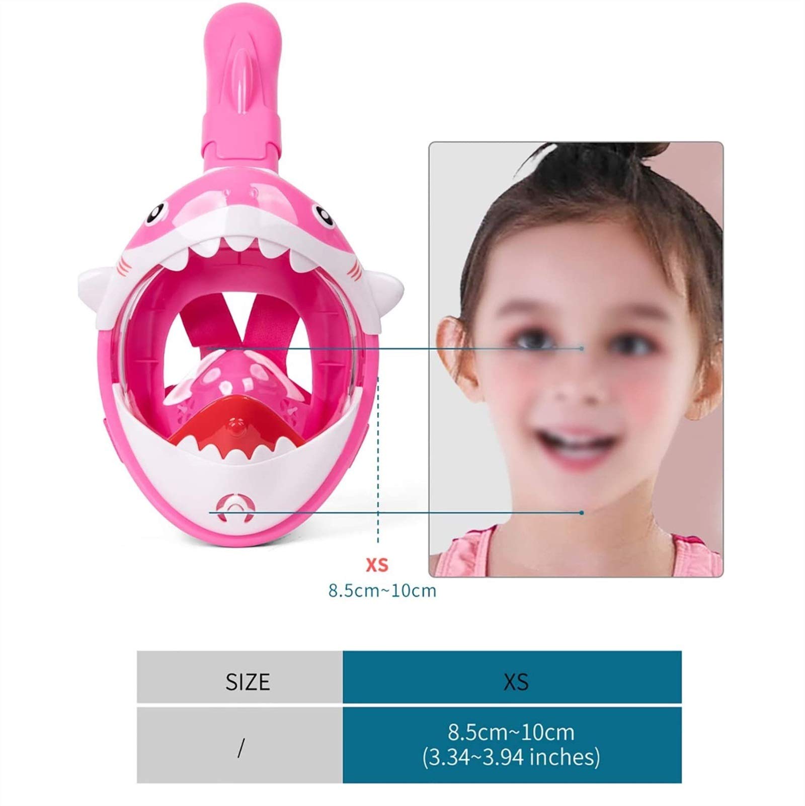 Set Maschera da Snorkeling Integrale per Bambini - Maschera Subacquea antiappannamento per Ragazzi e Ragazze, Attrezzatura per Lo Snorkeling subacqueo -