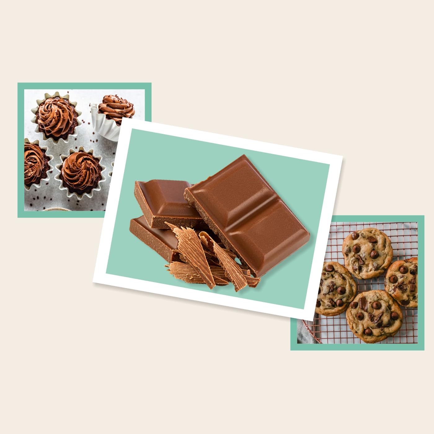 Konfiz 2M Dark (Cp-16), White & Milk Chocolate Compound Slabs-Perfect For Baking, Cake Decorating, Topping, Molding & Dipping (3 Combo Pack, 500 Gm Each) - Image 5 thumbnail