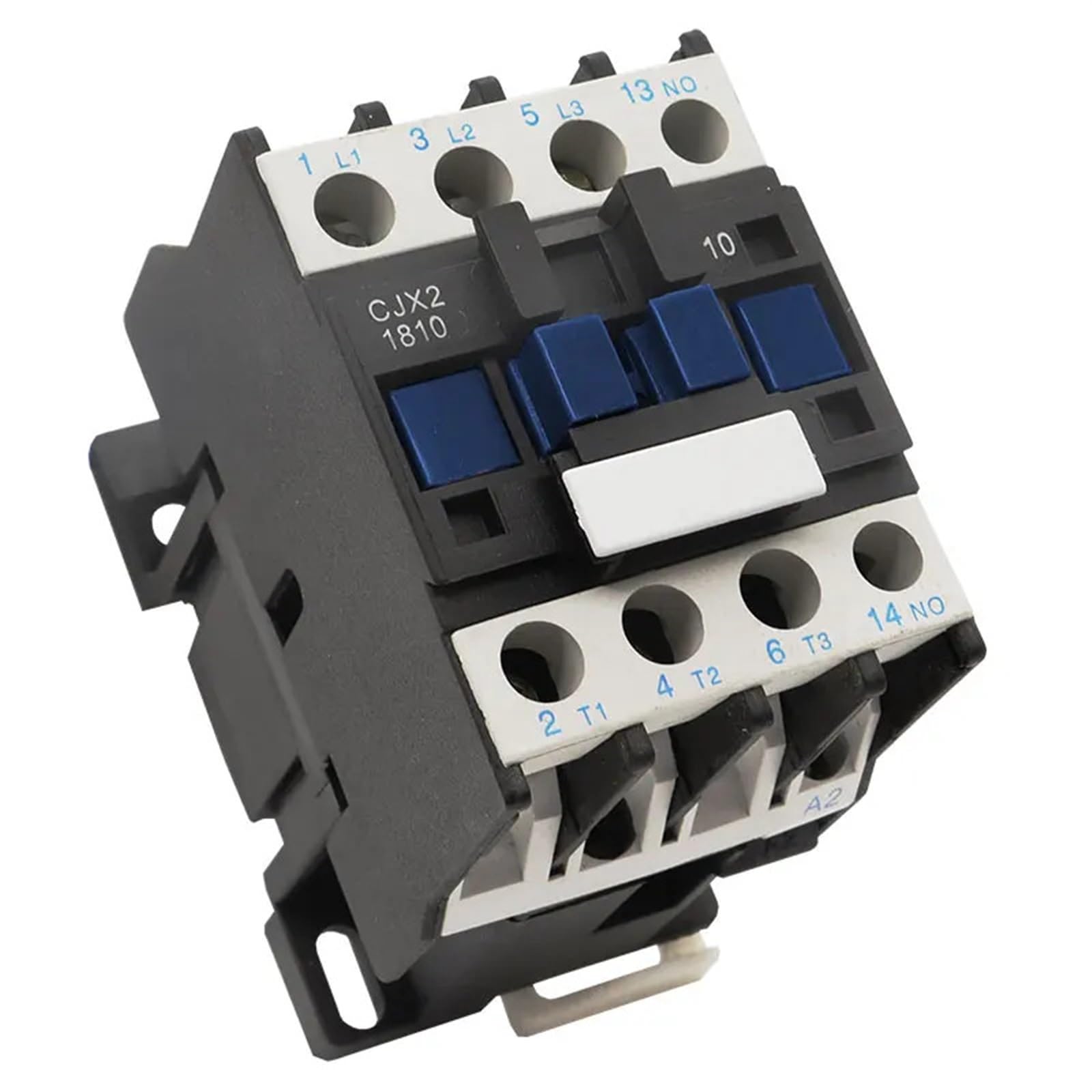 CJX2-1810 Contattore motore CA su guida Din 18A 3 poli 3 fasi 50/60 HZ Interruttore contattore Tensione di controllo 220 V/380 V/110 V 1 pz(CJX2-1810 AC220V)
