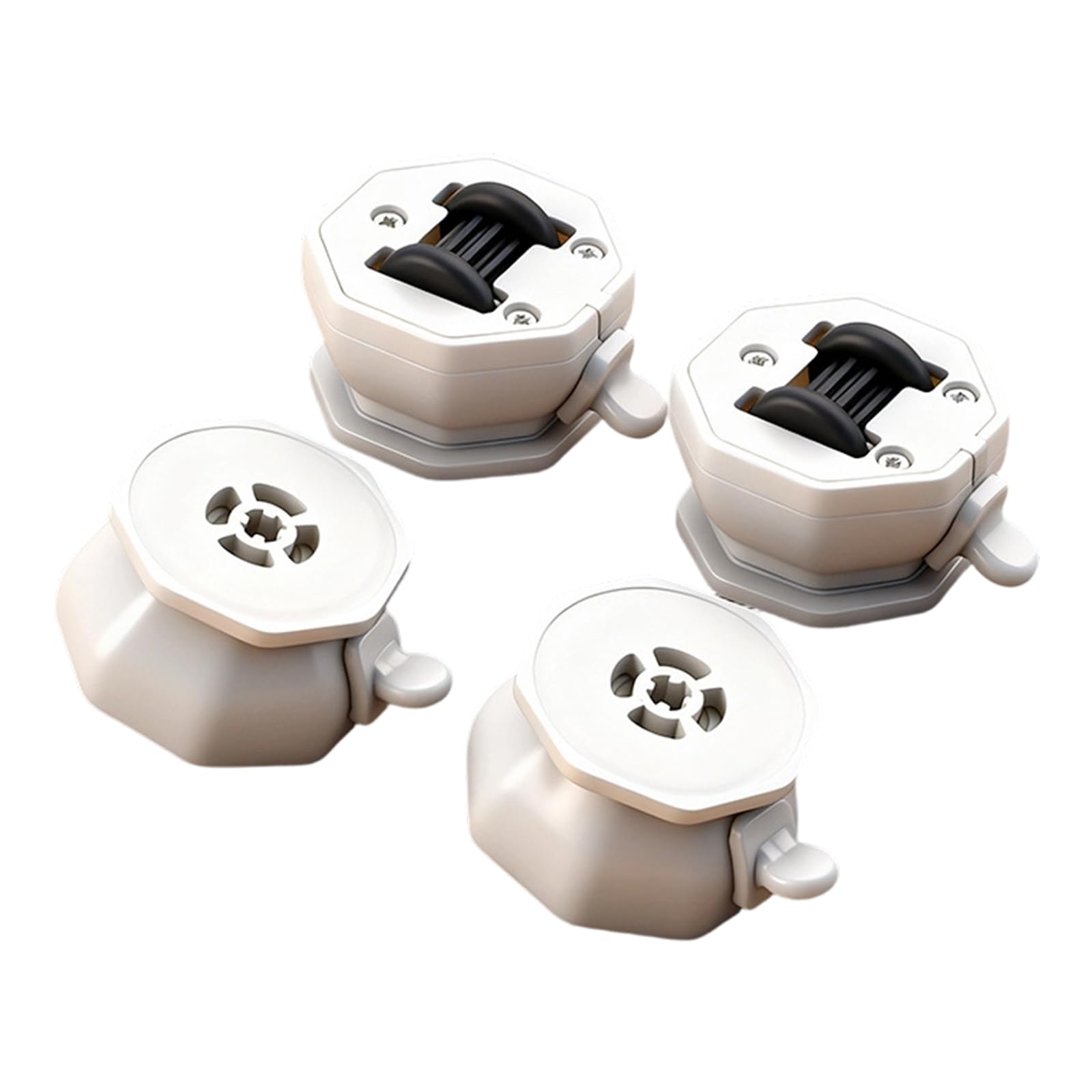 Fentency D 4Pcs Adhesive Casters Wheel None Rill Appliance Rollers 360 Egree Rotation Sticky Pulley Sliders With Brake None Rill Universals Rollers