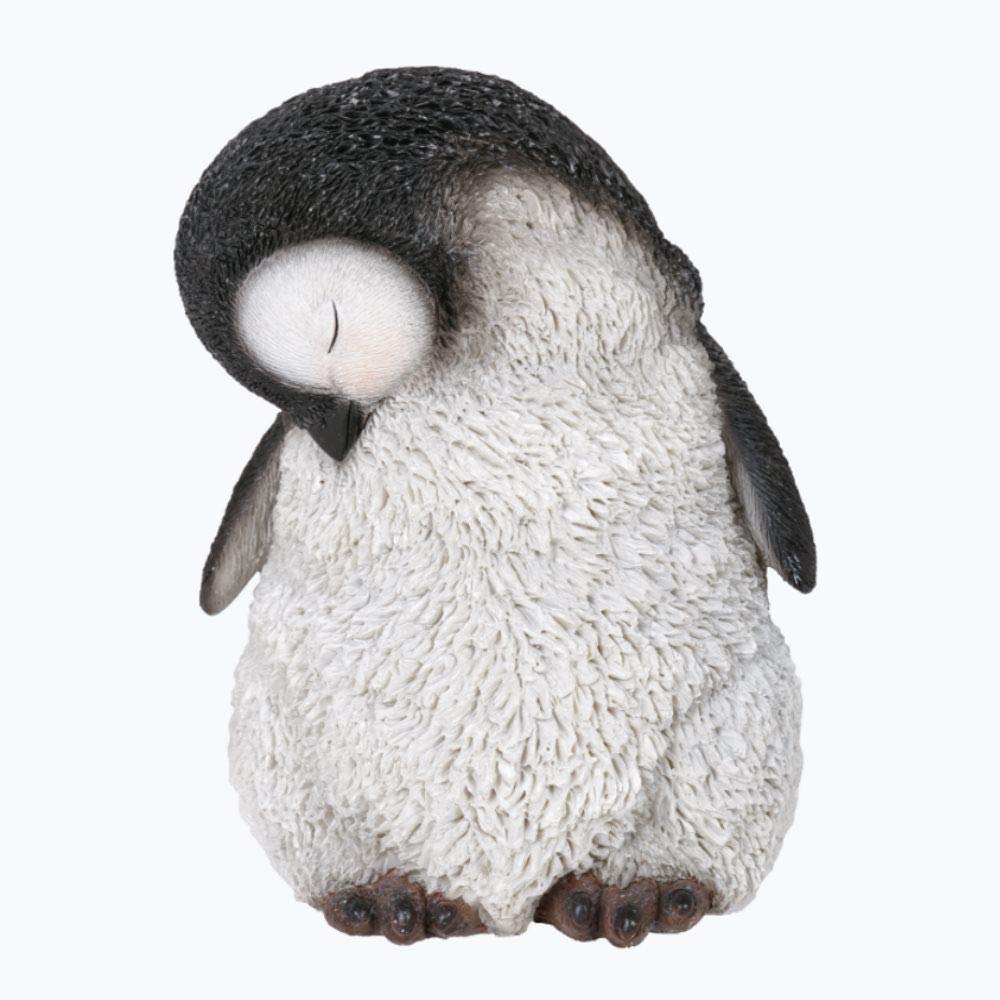 Vivid Arts Resin Real Life Sleeping Baby Penguin Ornament | Indoor & Outdoor | Weather Resistant