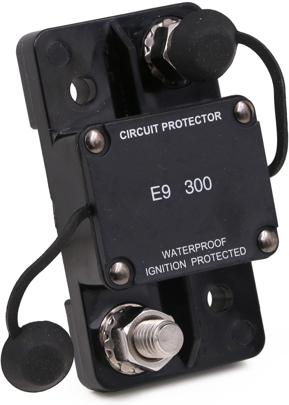 Hi-Amp 3/8“ Studs 300A Circuit Breaker Auto Reset No Switch Button for Marine Boat, Car Audio, Solar System, Battery Protection 12V-32V DC IP67