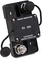Vista 63 de E9 50 Amp Disyuntor con diseño de interruptor empotrado Protección IP67 impermeable DC 12V-72V 50A Reinicio manual UL montaje en superficie