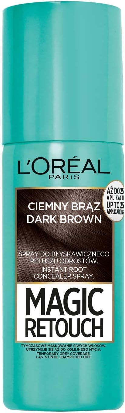 L’Oréal Paris Magic Retouch retoucheerspray voor de haaraanzet, tijdelijke kleuring – donkerbruin