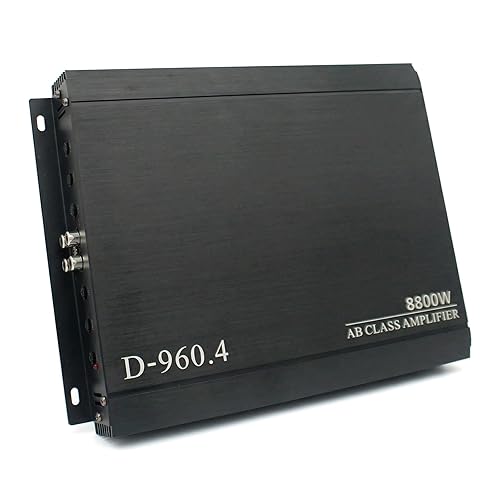 Amplificador de Som, Amplificador Automotivo 4 Canais 8800W Classe 12V - Potente para Som de Carro, Alto Falantes, Subwoofers e Projetos de Áudio