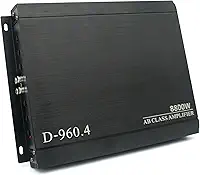 Amplificador de Som, Amplificador Automotivo 4 Canais 8800W Classe 12V - Potente para Som de Carro, Alto Falantes, Subwoofers e Projetos de Áudio