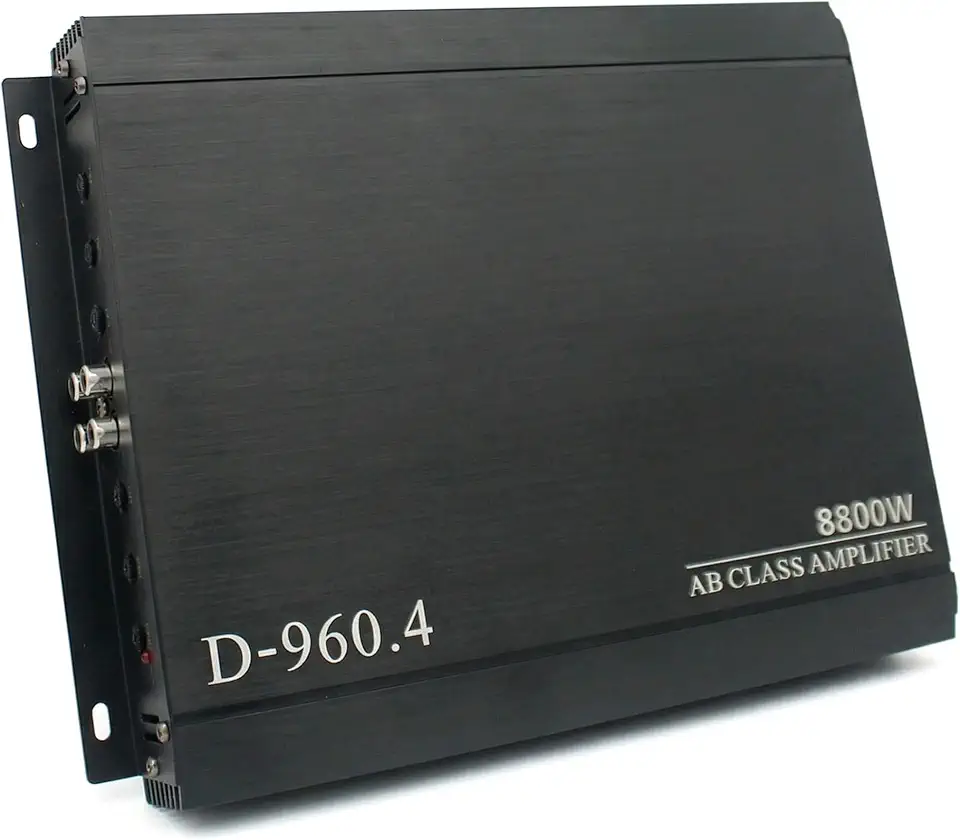 Amplificador de Som, Amplificador Automotivo 4 Canais 8800W Classe 12V - Potente para Som de Carro, Alto Falantes, Subwoofers e Projetos de Áudio