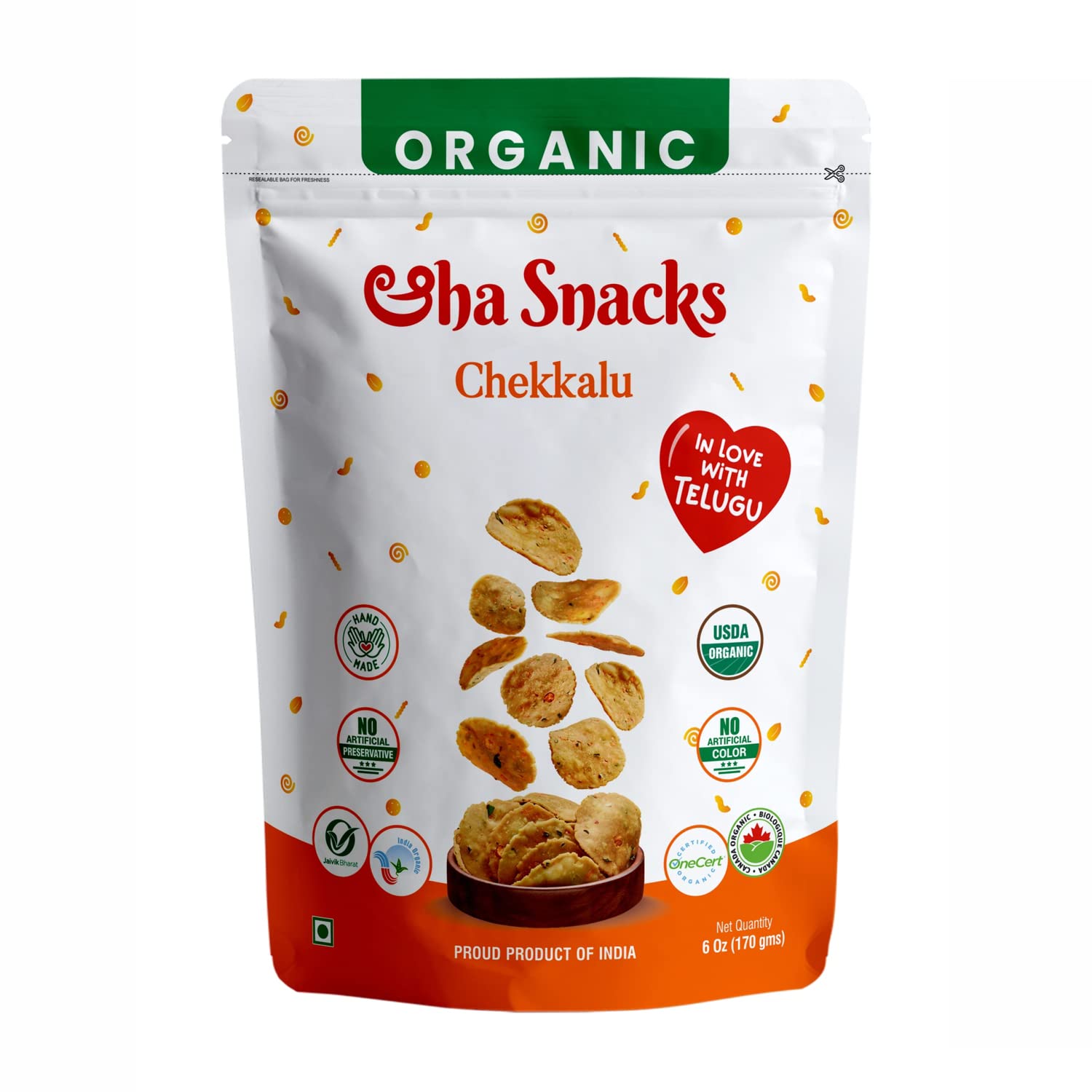 Organic Aha Snacks Chekkalu 170 Gm : Amazon.in: Grocery & Gourmet Foods