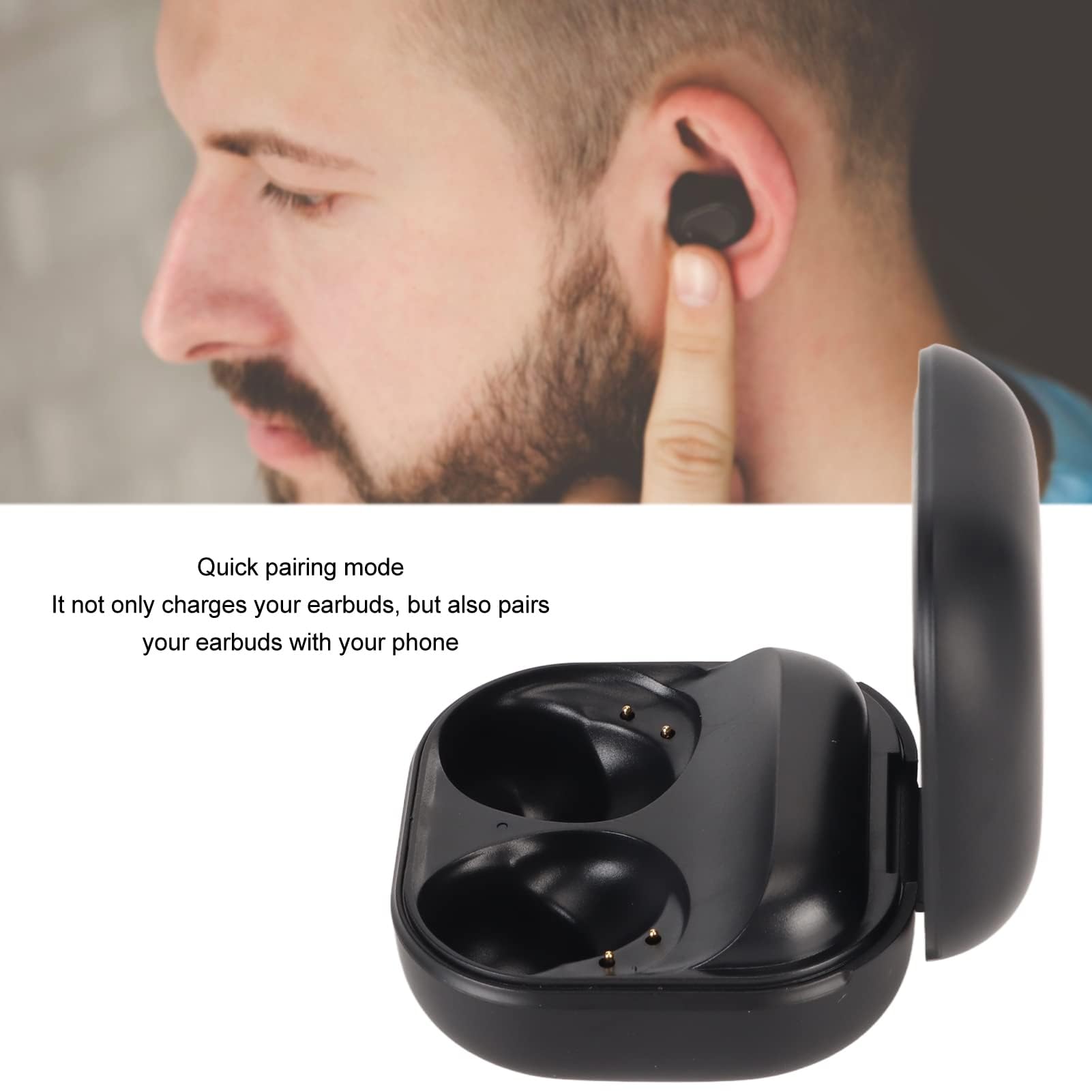 Ersatz Ladecase für Buds 2 Pro Drahtlose Ladegehäuse, Kabellose ladehülle mit Bluetooth Verbindung, 700 mAh Batterie, Typ C Ladekabel