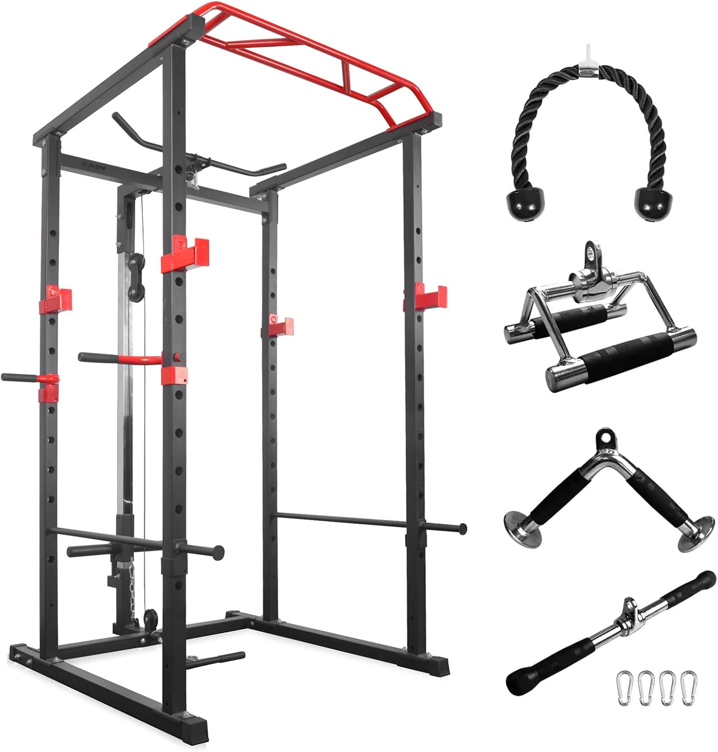 YPJIAJV YPJIAJV Power Cage – 1000lbs Capacity with LAT Pulldown & Cable Crossover