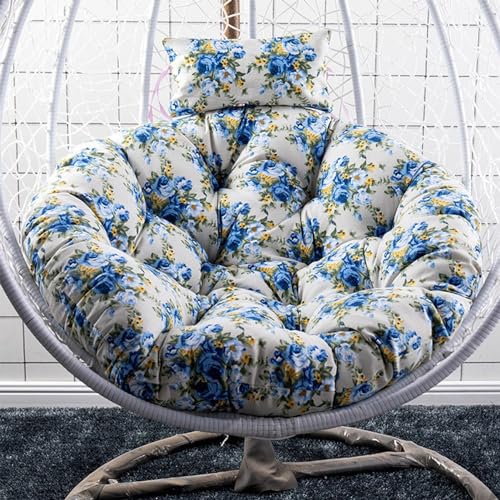 Coussin de chaise rond épais et appui-tête haut de gamme pour fauteuil rotin