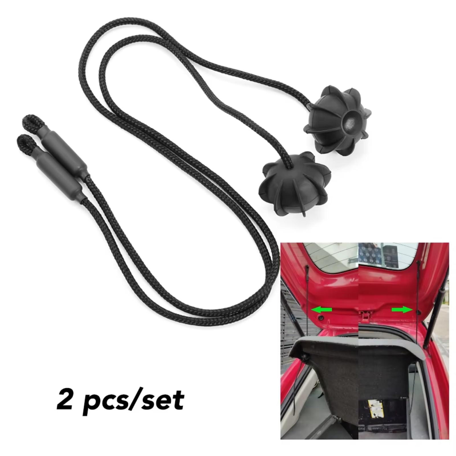Trasera Maletero Cuerda Compatible con VW para Polo 6R 6C 9N 9N3 6N 6N1 6N2 2 Piezas Cuerda Estante De Paquete Tapa De Maletero Trasero Correa Sujeción Cuerda Estante Trasero Cubierta Maletero