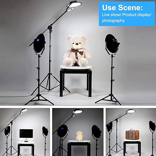 Miniatura 6 de Tocadiscos giratorios, pantalla de fotos 3D, tocadiscos giratorios de 360 grados, base de soporte para fotografía de tartas, 55 libras de carga, en