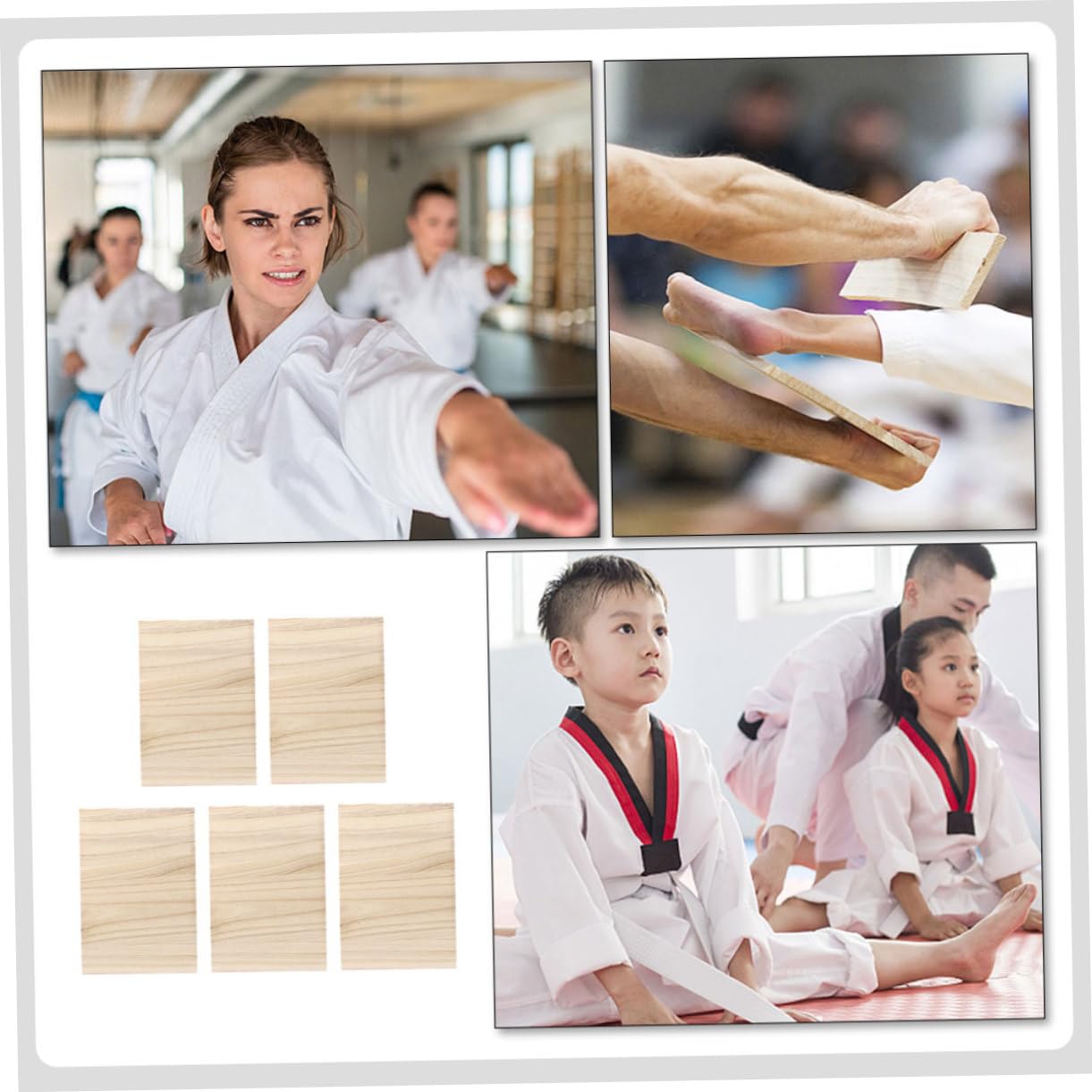 ibasenice Romper Plato Tablas de Artes Marciales ruptura de kárate tableros Junta Tablero Madera Accesorios rodapie Tabla de Karate Tablero de Practica de Taekwondo