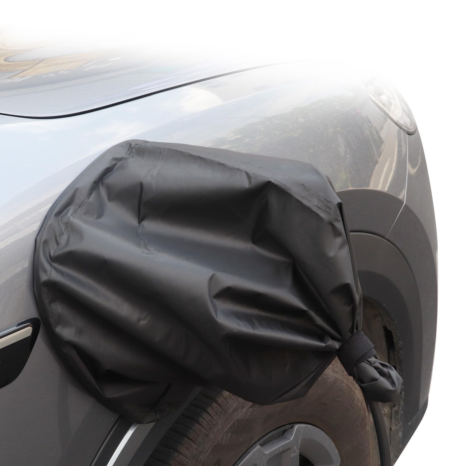 Typ 2 Ladeanschluss Abdeckung - Magnetisch & Wasserdicht - Universeller Schutz gegen Regen, Schnee und Staub - Kompatibel mit Typ 1 und Typ 2 Ladeanschlüssen (Schwarz)