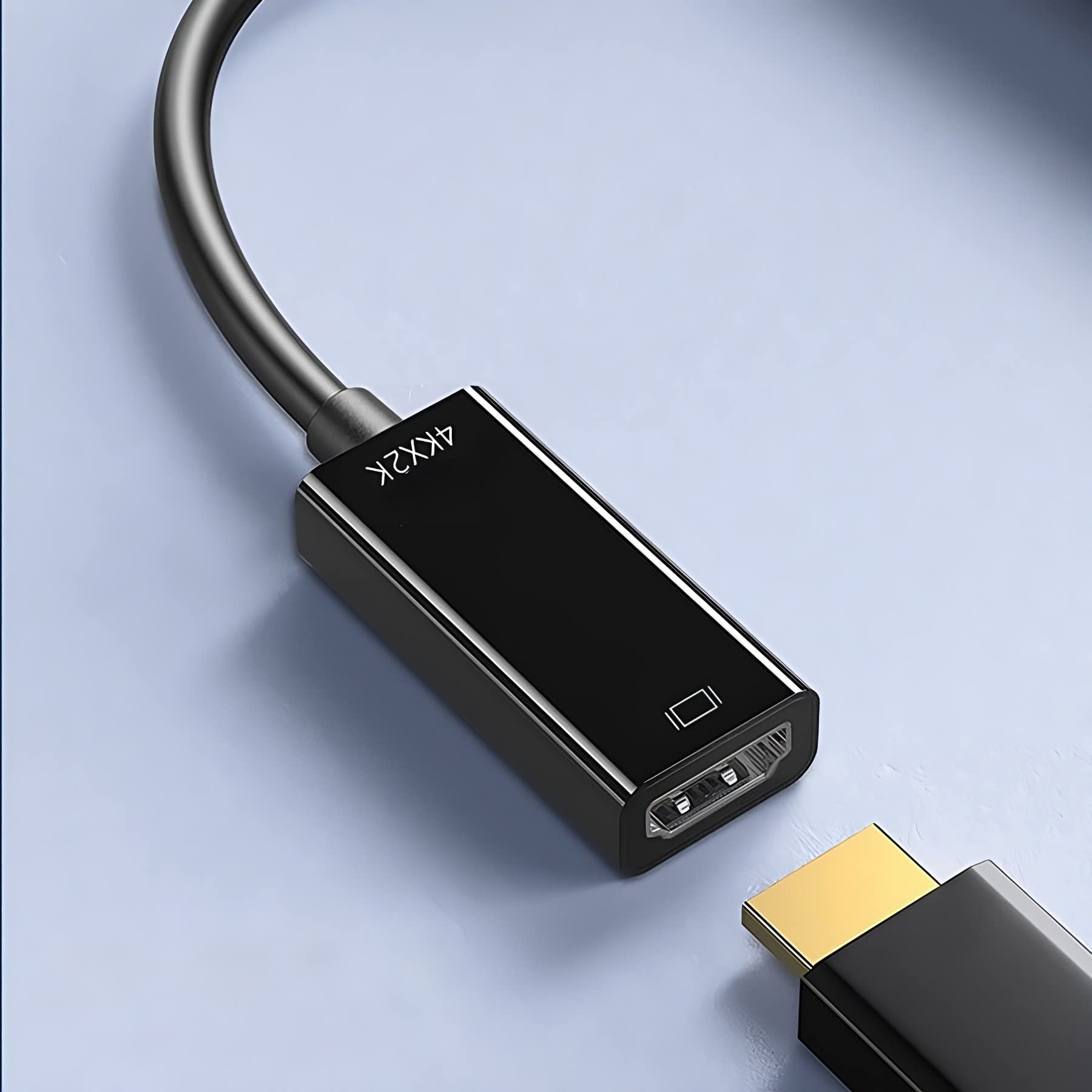 Retoo DisplayPort na adapter HDMI, Mini Display Port na konwerter do gniazda kompatybilny z HDTV, monitorem, projektorem, komputerem stacjonarnym, Surface, Minidisplayport Thunderbolt, 24,5 cm, czarny