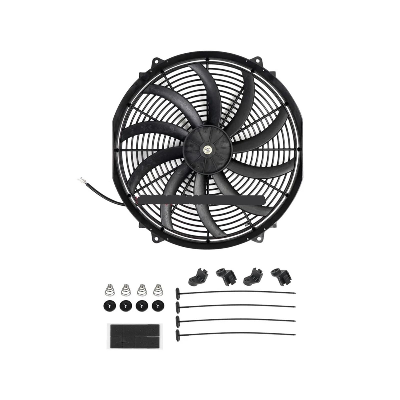 Ventilateur 12V 80W anti surchauffe pour radiateur 16 pouces