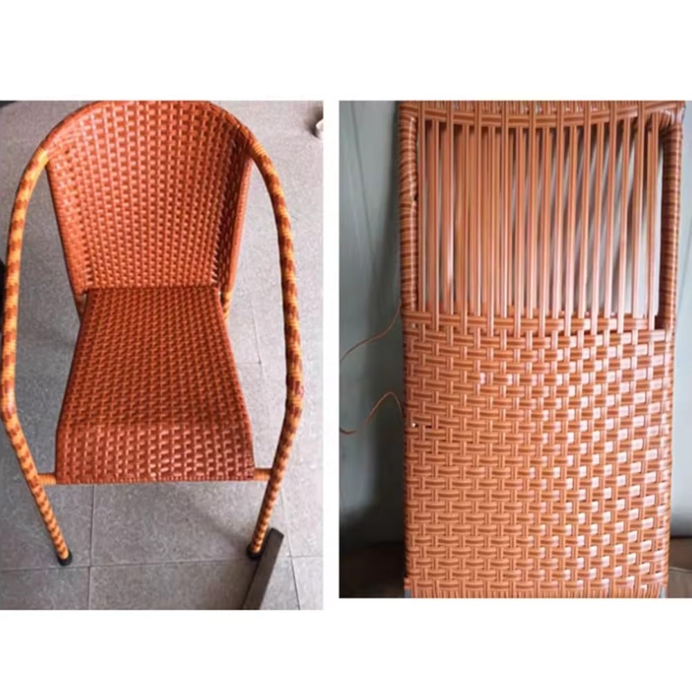 Materiale di riparazione in vimini da 0,8 cm, kit di riparazione in rattan PE da 500 g tessitura in vimini piatto for sedia giardino, divano, cestino fai da te, circa 196 piedi(Coffee Gradient)