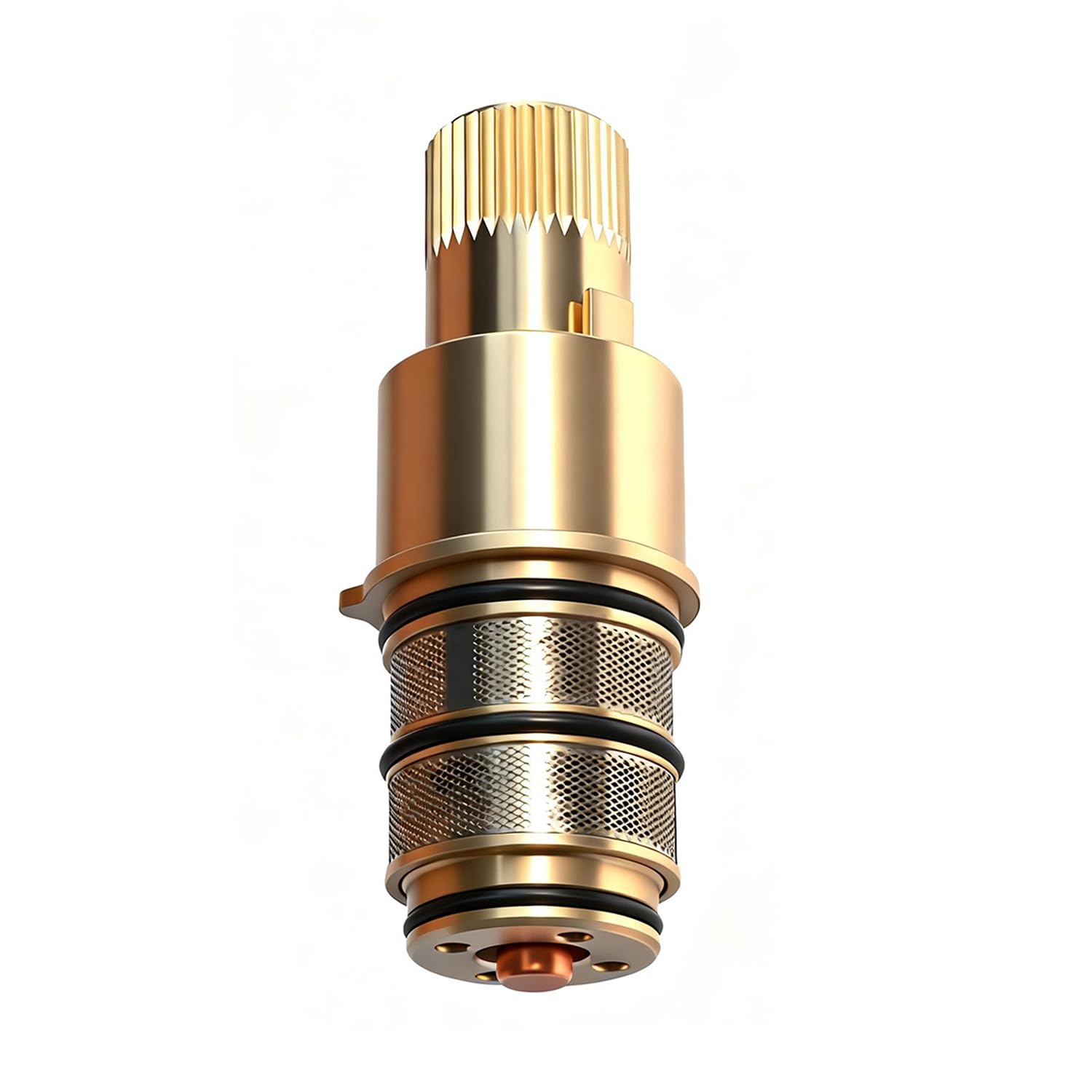 Cartouche thermostatique compacte 47439000 – Version compacte 1/2 pouce en laiton, remplace la version en plastique, compatible avec GROHE 47439000 pour les séries Grohtherm 1000/2000/3000, Cosmopolit