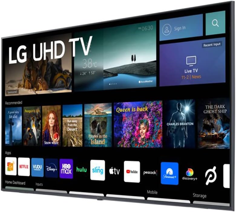 LG 50-Inch Class 4K UHD 2160p webOS Smart TV HDR10 Game Optimizer Compatible with Alexa & Google Assistant + Free Wall Mount (No Stands) 50UQ7070ZUE (Renewed)