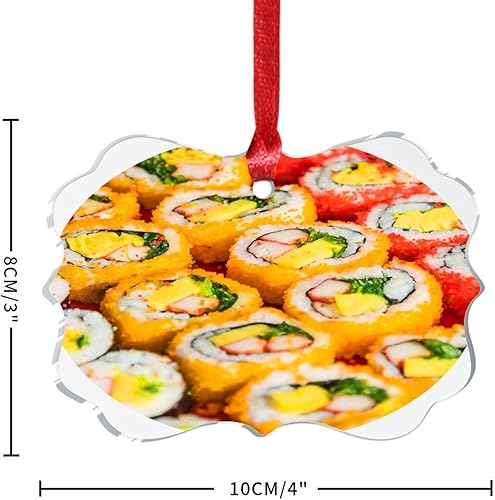 Vista 33 de Grill Master Meat Kebab Adorno de Navidad Fruta Hamburgo Patatas Fritas Cuadro Mariposa Árbol de Navidad Adorno Recuerdo Deliciosa Comida Sabrosa