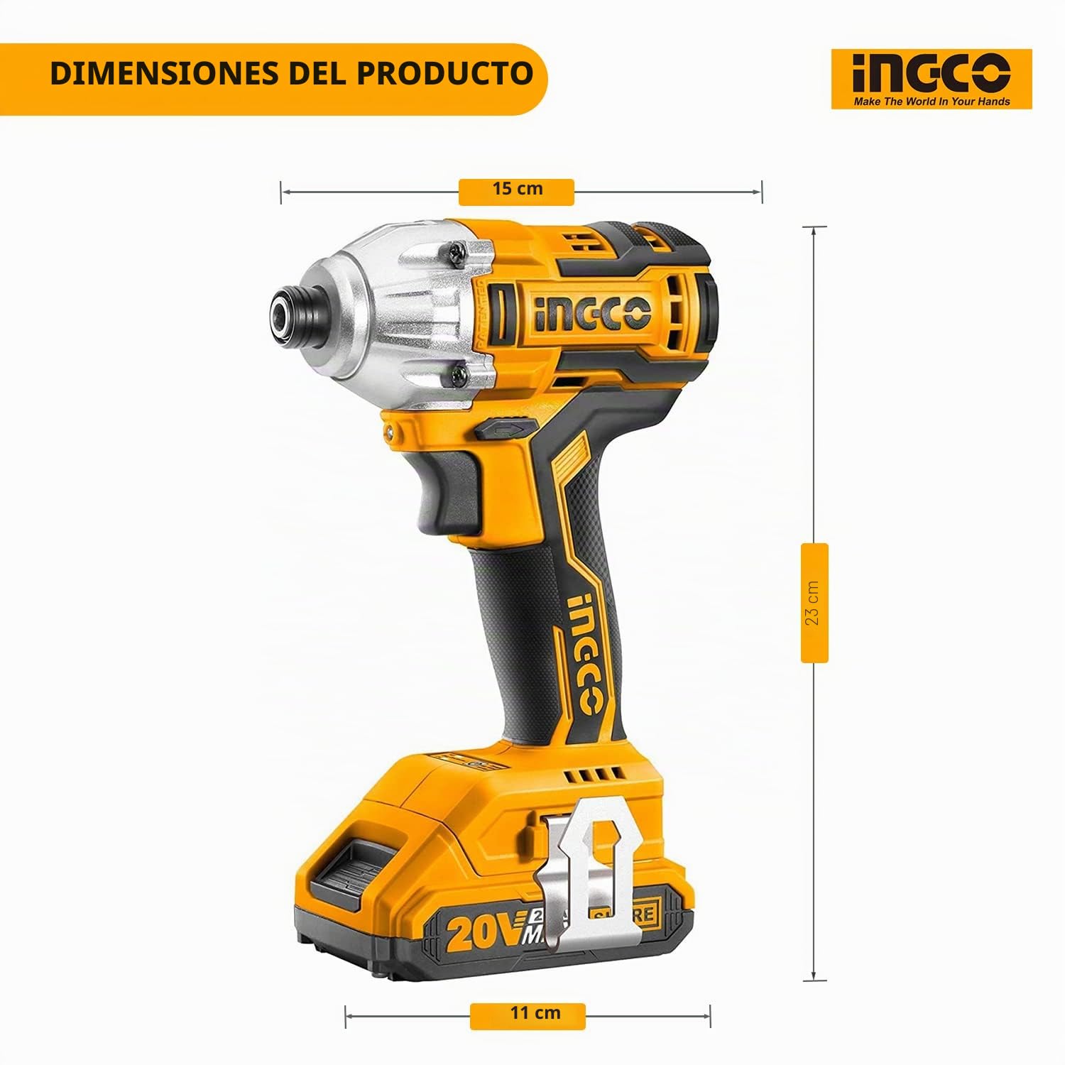 ATORNILLADOR DE IMPACTO 20 V Incluye cargador y 2 baterias 2 Ah