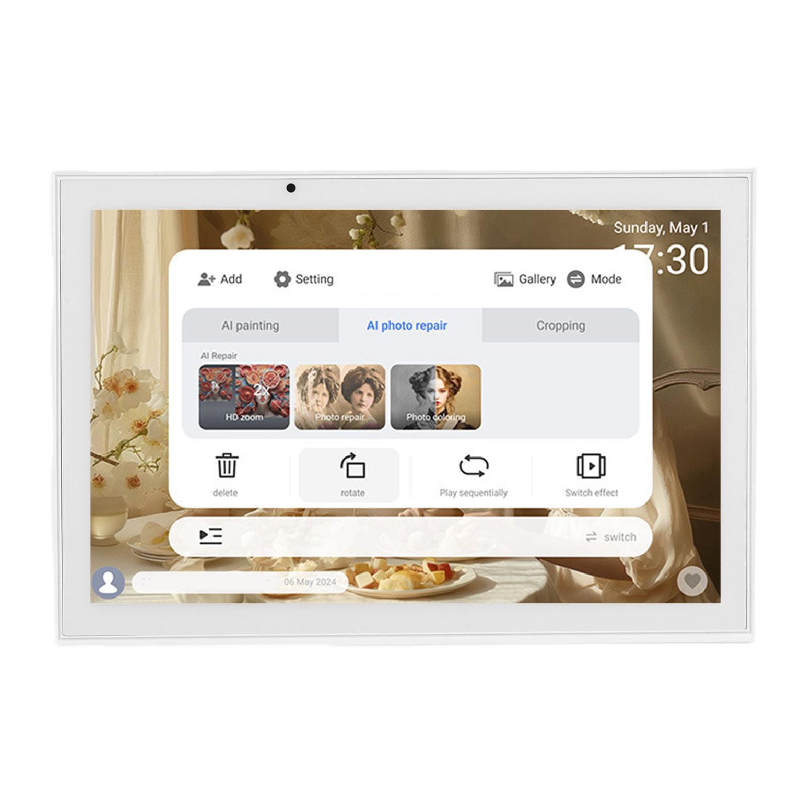 Digitaler Kalender, 10,1 Zoll IPS-Touchscreen, Intelligenter Familienplaner, 1280 X 800, WiFi-App-Steuerung, Aufgabendiagramm mit 2 GB, 32 GB, für Haushalt, Küche, Büro (EU-Stecker 100-240