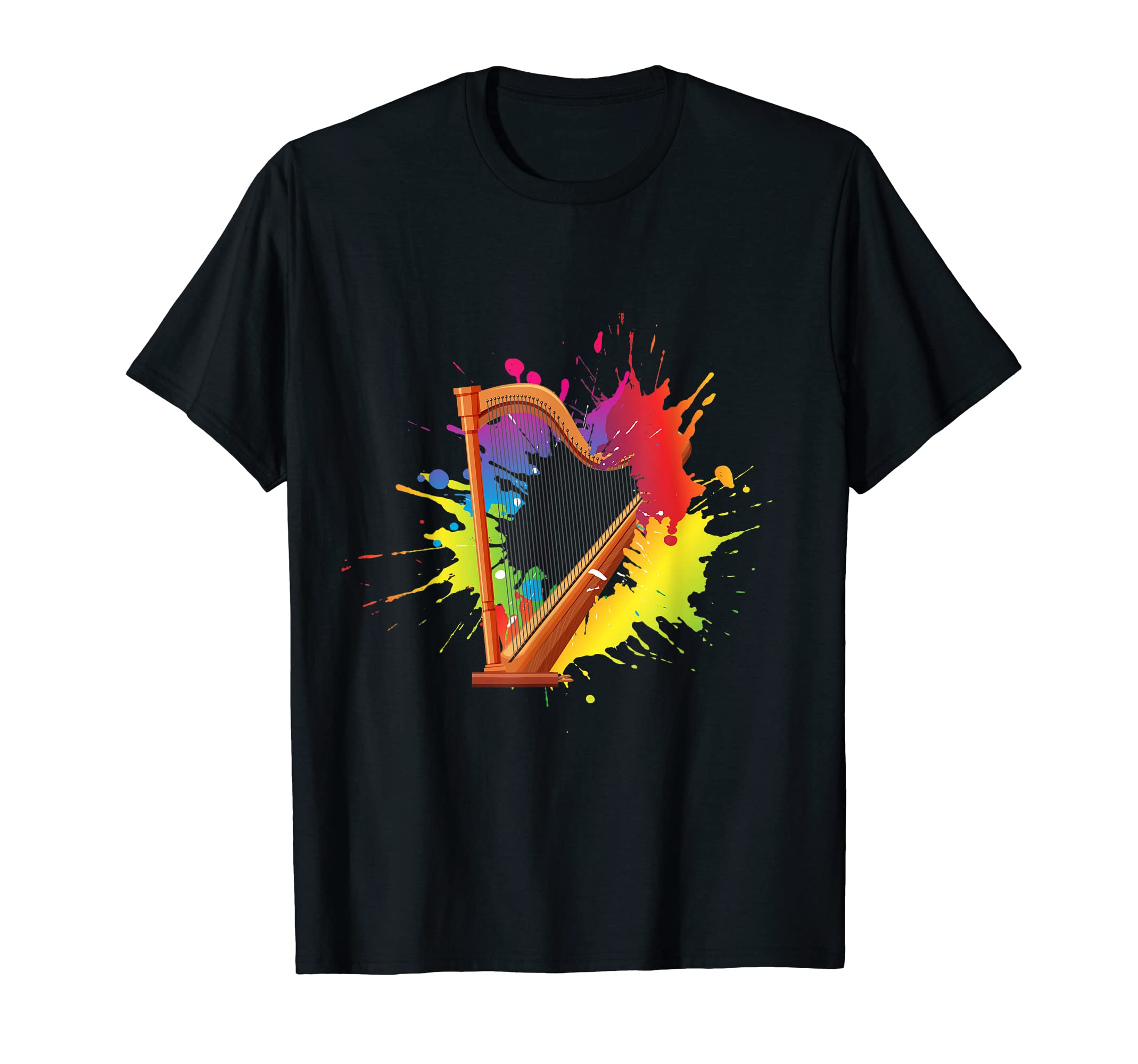 Harp Instrument Harp Player By HibLInstrument Music Harp Player Harps Abstract Harp T-Shirt