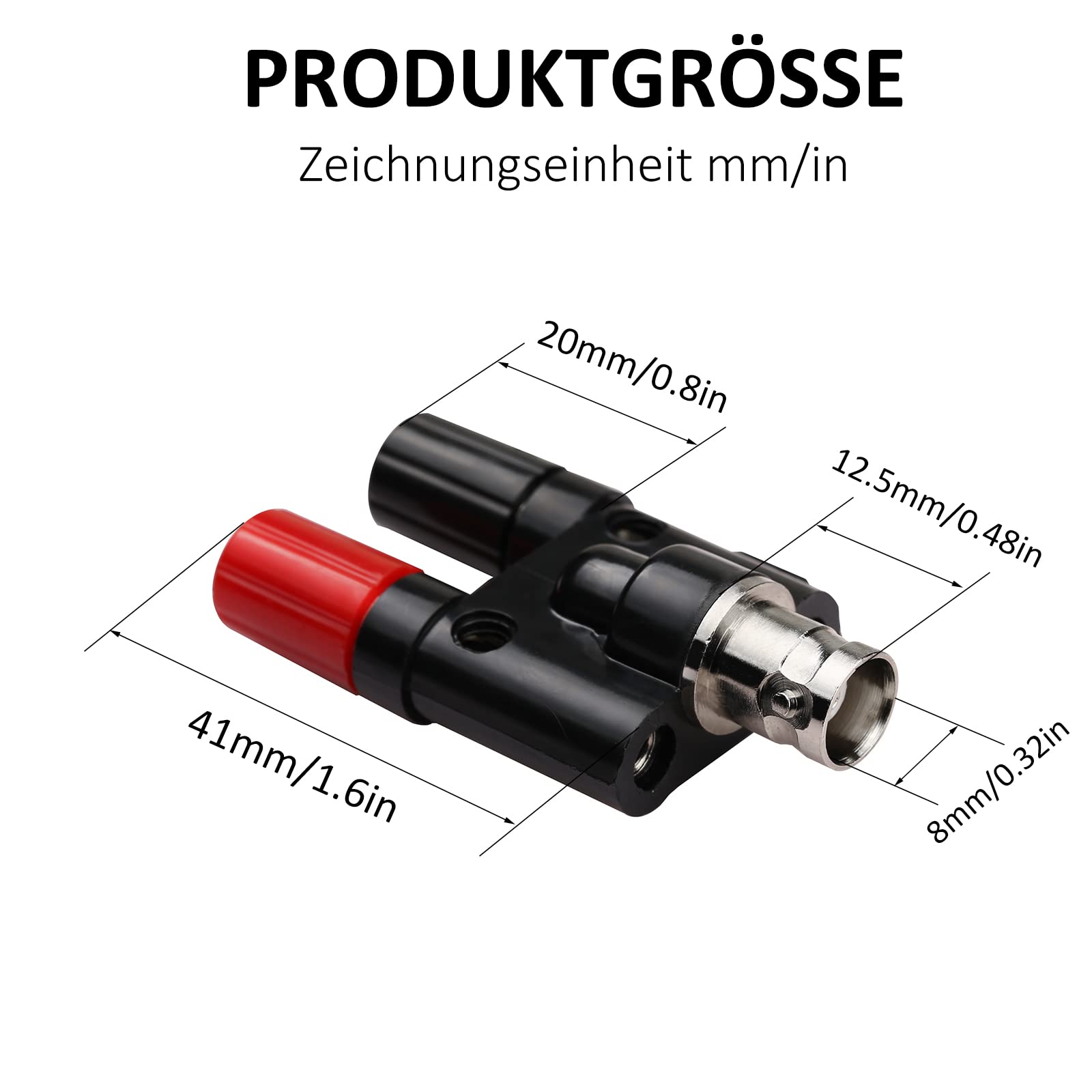 Adattatore Rf Per Strumenti Adattatore Coassiale BNC Femmina A Doppia Banana Jack 4mm Maschio, Per Collegamenti RF E Audio Adattatore Coassiale Bnc A 4mm