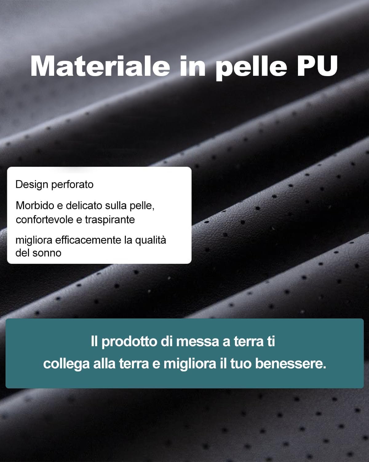 CkeyiN Pro Tappetino di messa a terra per letto, miglioramento della qualità del sonno con lenzuola, Grounding Bed Sheet per aumentare l'energia, Grounding Mat 68 x 198 cm, nero