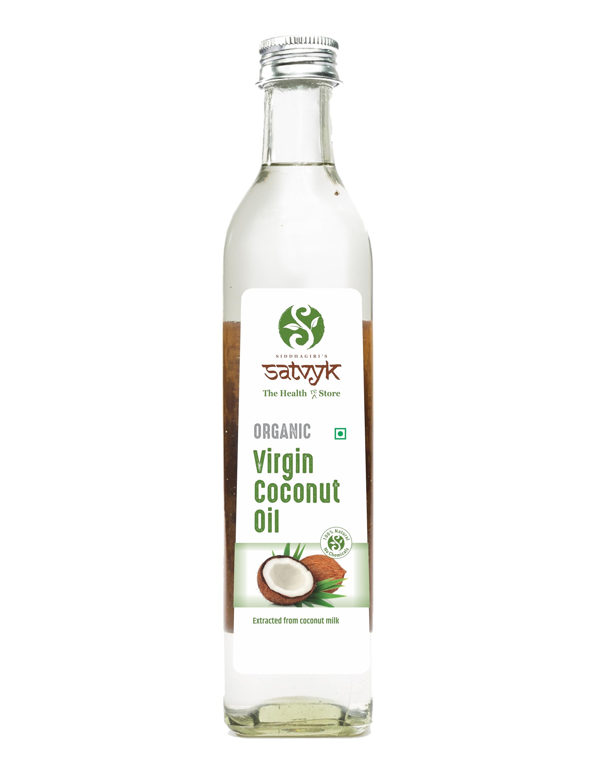 S Siddhagiris SATVYK THE HEALTH re STORE Cold Pressed Virgin Coconut Oil (500ml) - Organic | Extra Virgin Ideal For All Type Skin & Hair Growth | Natural Chemical-free Oil | Glass Bottle (B0CZ9DNGVV) Amazon Price History, Amazon Price Tracker