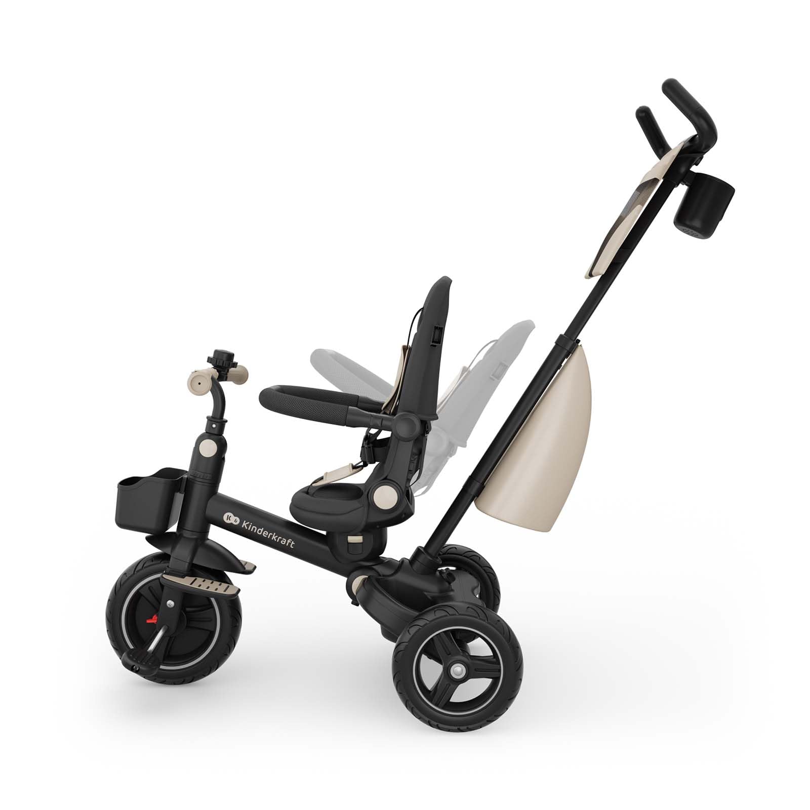 Kinderkraft Spinstep 2 Plus Dreirad-Kinderwagen, Beige