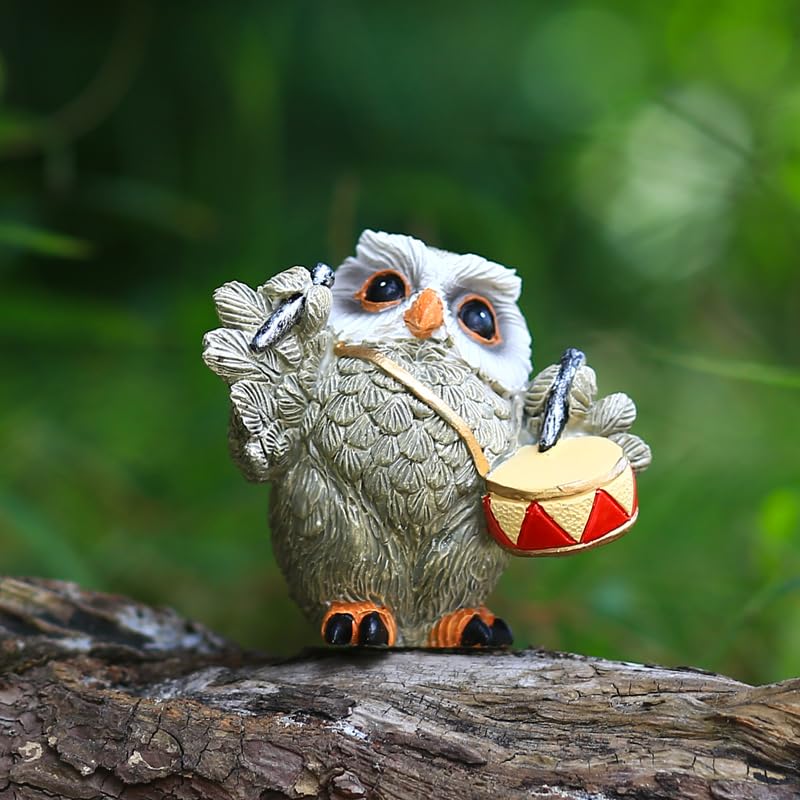 Amazon.co.jp: フクロウ 雑貨 かわいい 太鼓ふくろう おもしろ 園芸
