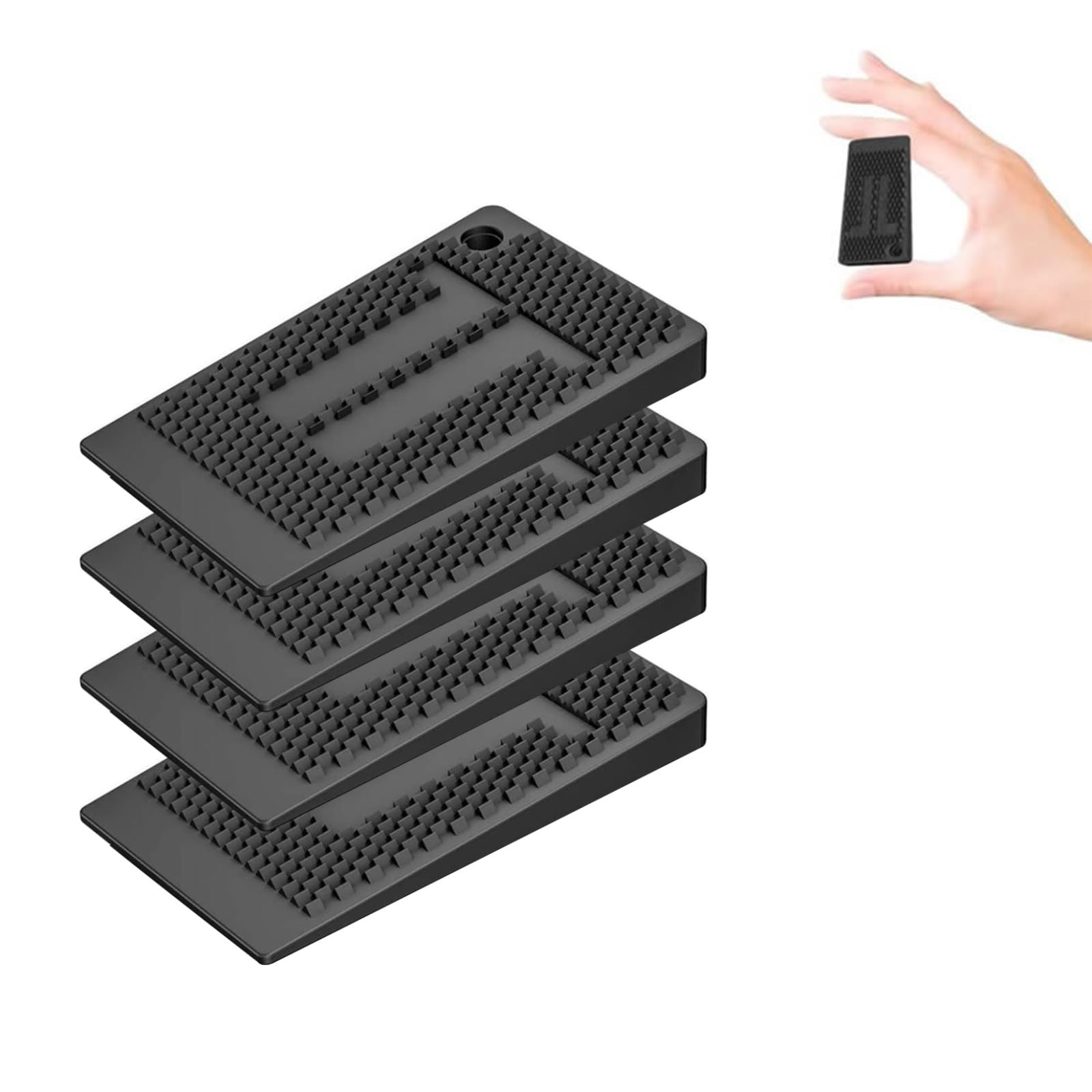 Furniture Level Pad For Washing Machine Refrigerator Sofa Wardrobe Chair Table Leg - Adjustable Moisture-Proof Balance Shim, Stackable, Black, 4 Packs