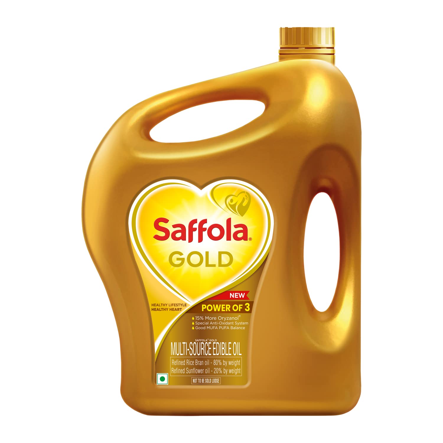 Kten SINCE 1984 TASTY FOOD... HEALTHY MOOD! Saffola Gold Refined Cooking Oil | Blend Of Rice Bran & Sunflower Oil | Helps Keeps Heart Healthy (5 Litre Jar+1Ltr) (B0BB6JXNS7) Amazon Price History, Amazon Price Tracker