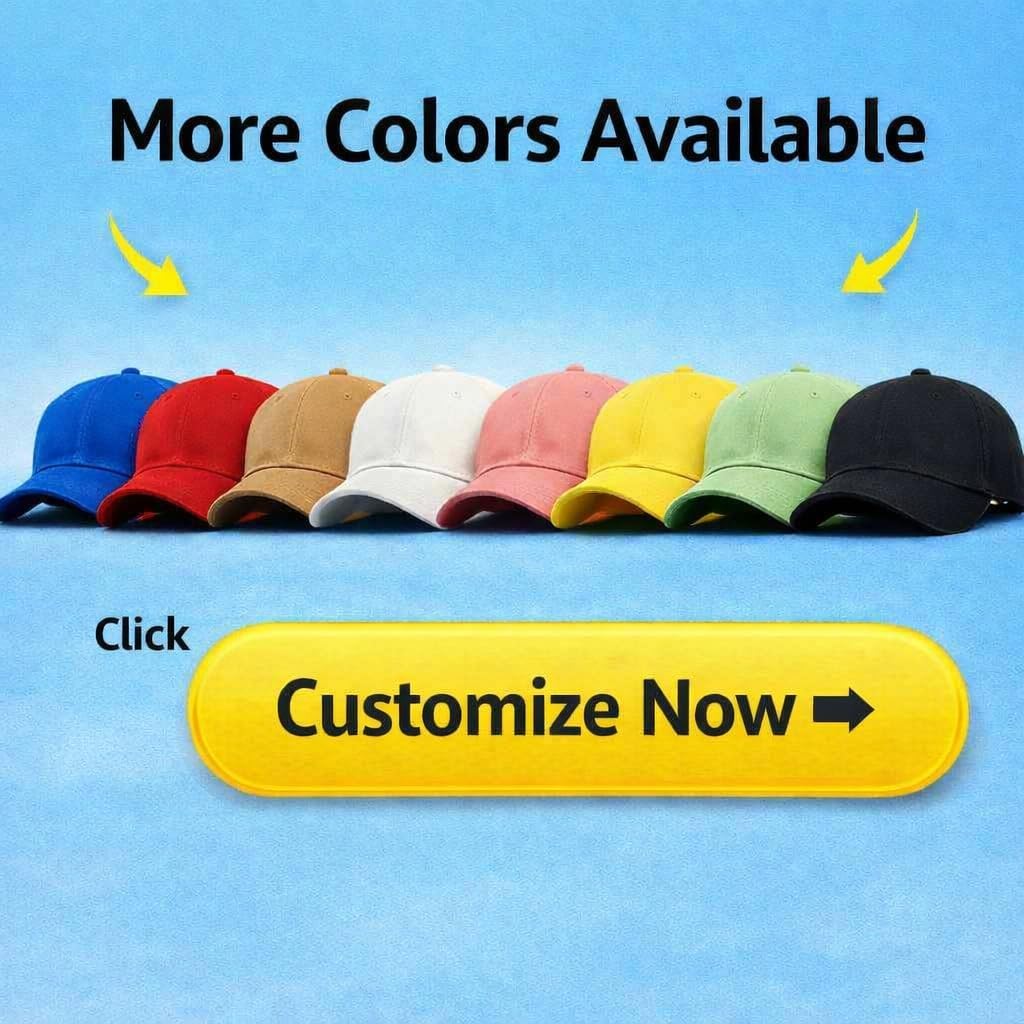Custom Embroidered Hat - Personalized Front & Back Embroidery - Add Your Text or Logo - Multiple Styles & Colors Available